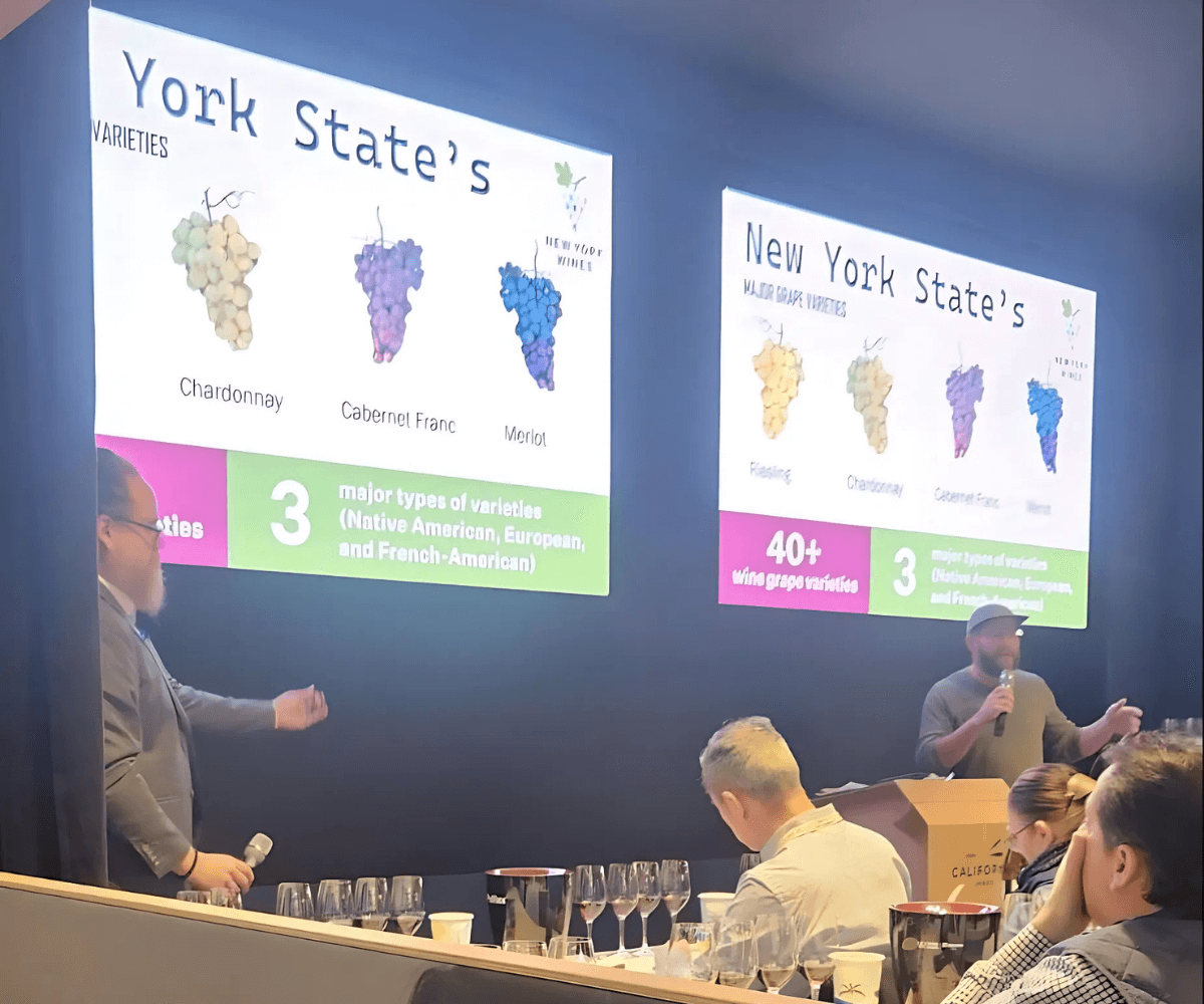 NY Wines Masterclass in progress.